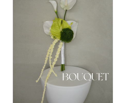 ボルドー　ウェディングブーケ　アーティフィシャルフラワー　パール　アマランサス 再販✳︎カラーとアマランサスのbouquet✳︎アーティフィシャル