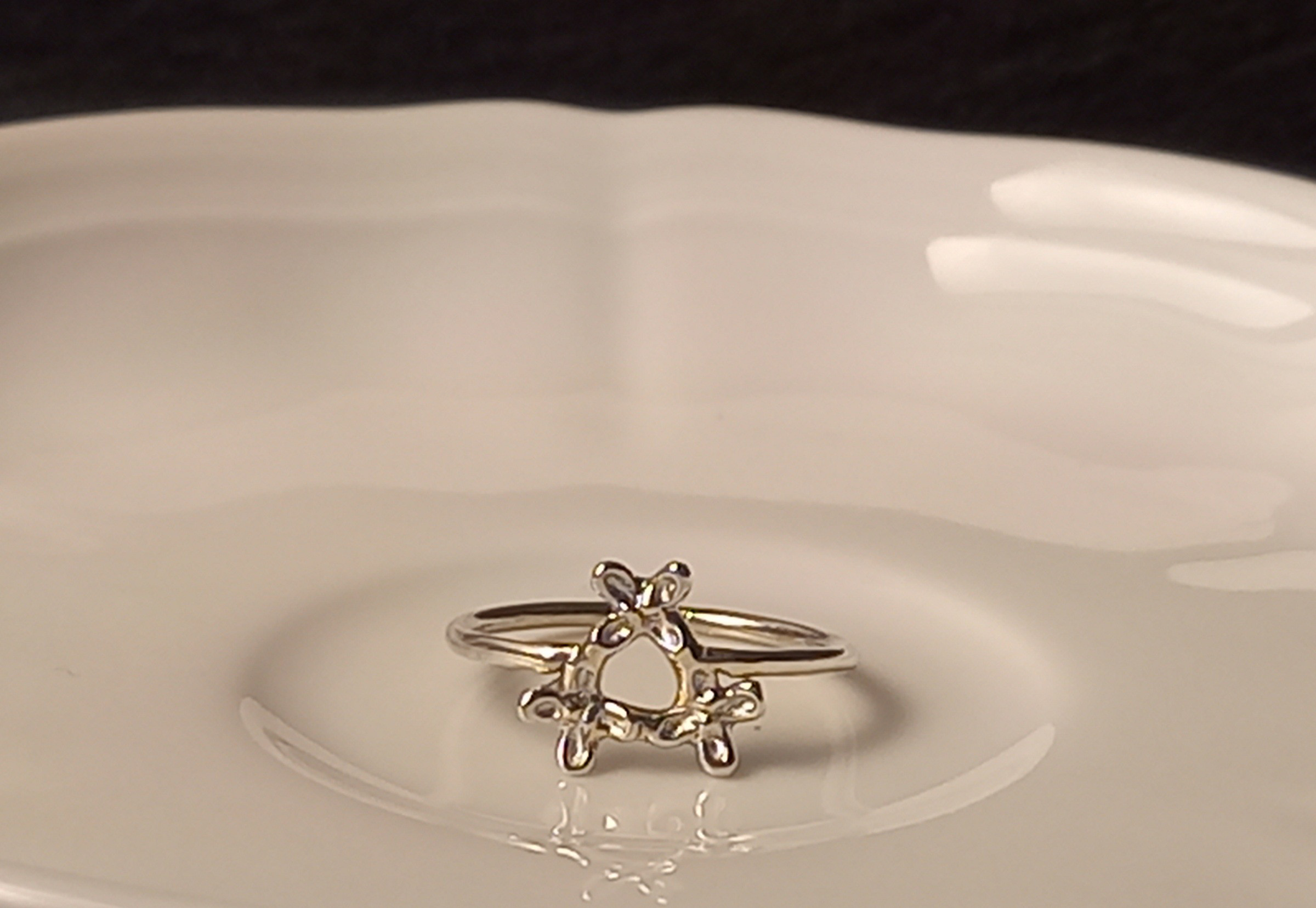 Utoka ☆  silver    金木犀  リング  b