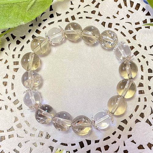 アイリス魔晶ゼウス(ゼウスクォーツ)・水晶の天然石ブレスレット