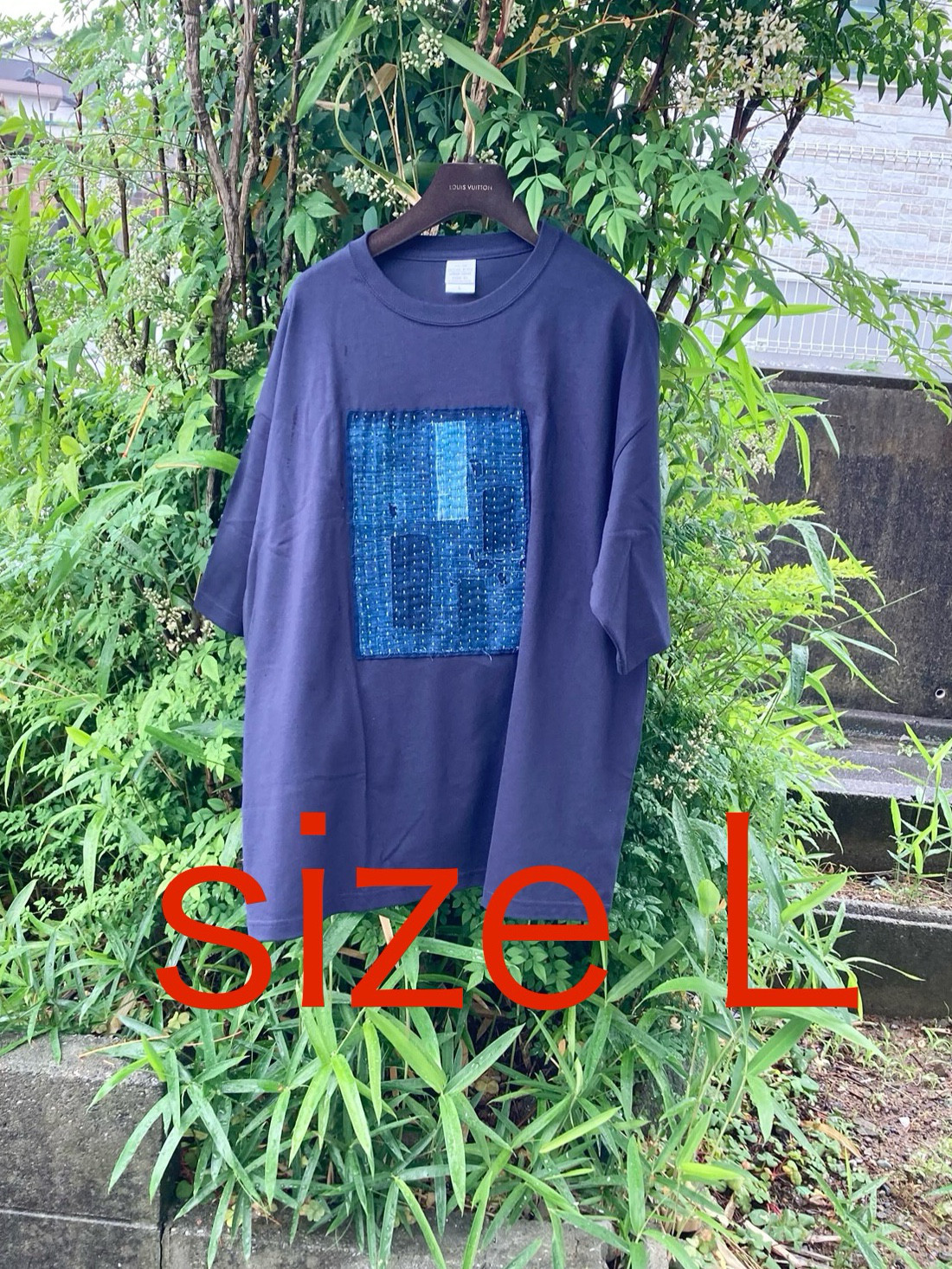 920 襤褸　tシャツ 古布　リメイク　藍染　藍染め　パッチワーク　刺し子　ヴィンテージ　オリジナル