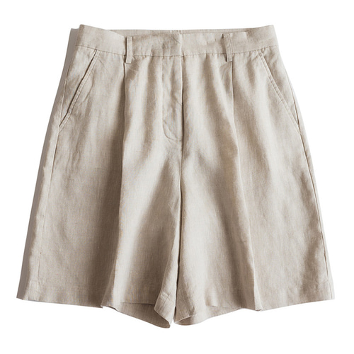 リネンハーフパンツ リネンショートパンツ 4色 S-XLサイズ L657