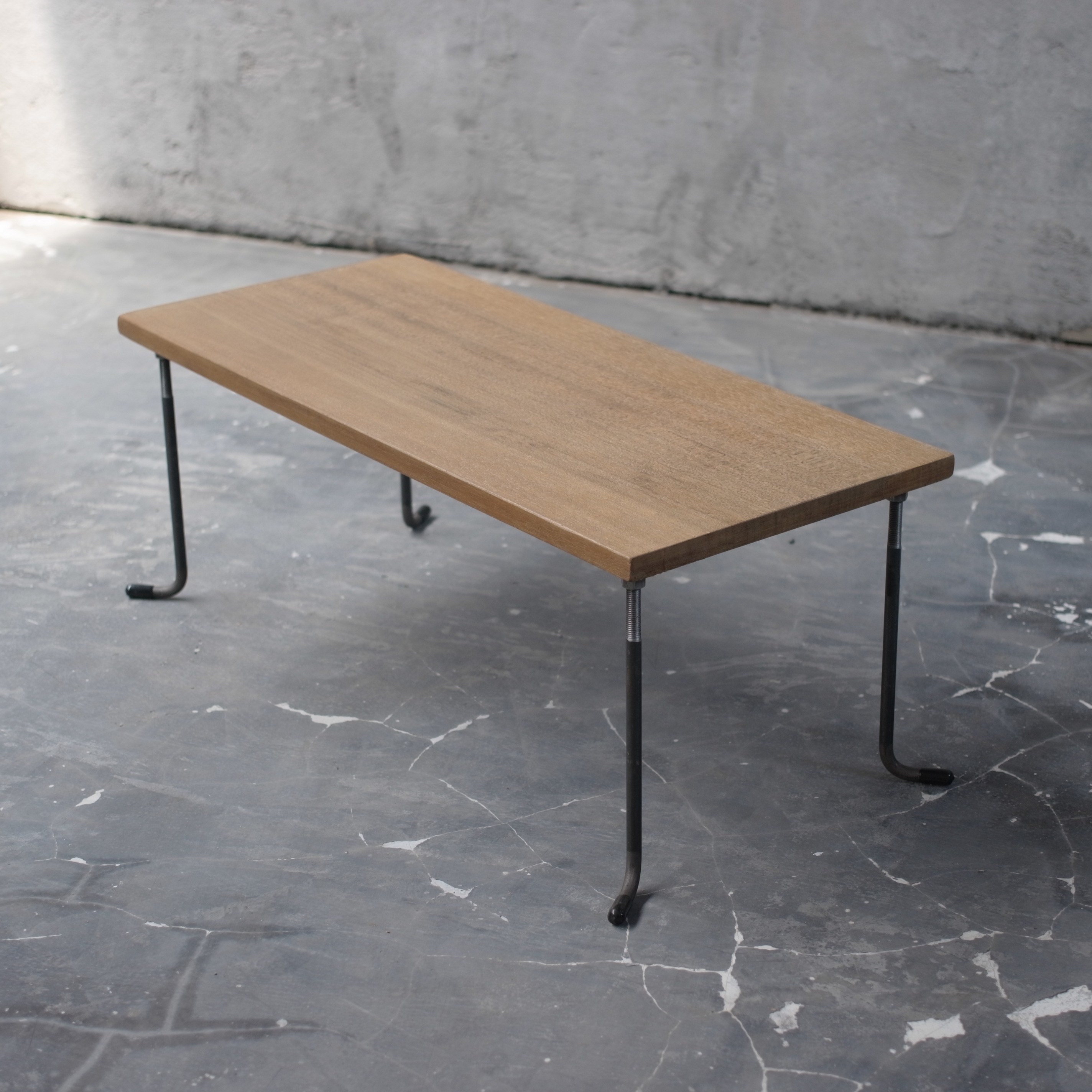 【現品販売】wood iron table 32.5*81.5*36.5 アイアン ローテーブル 鉄脚 鉄  tab41