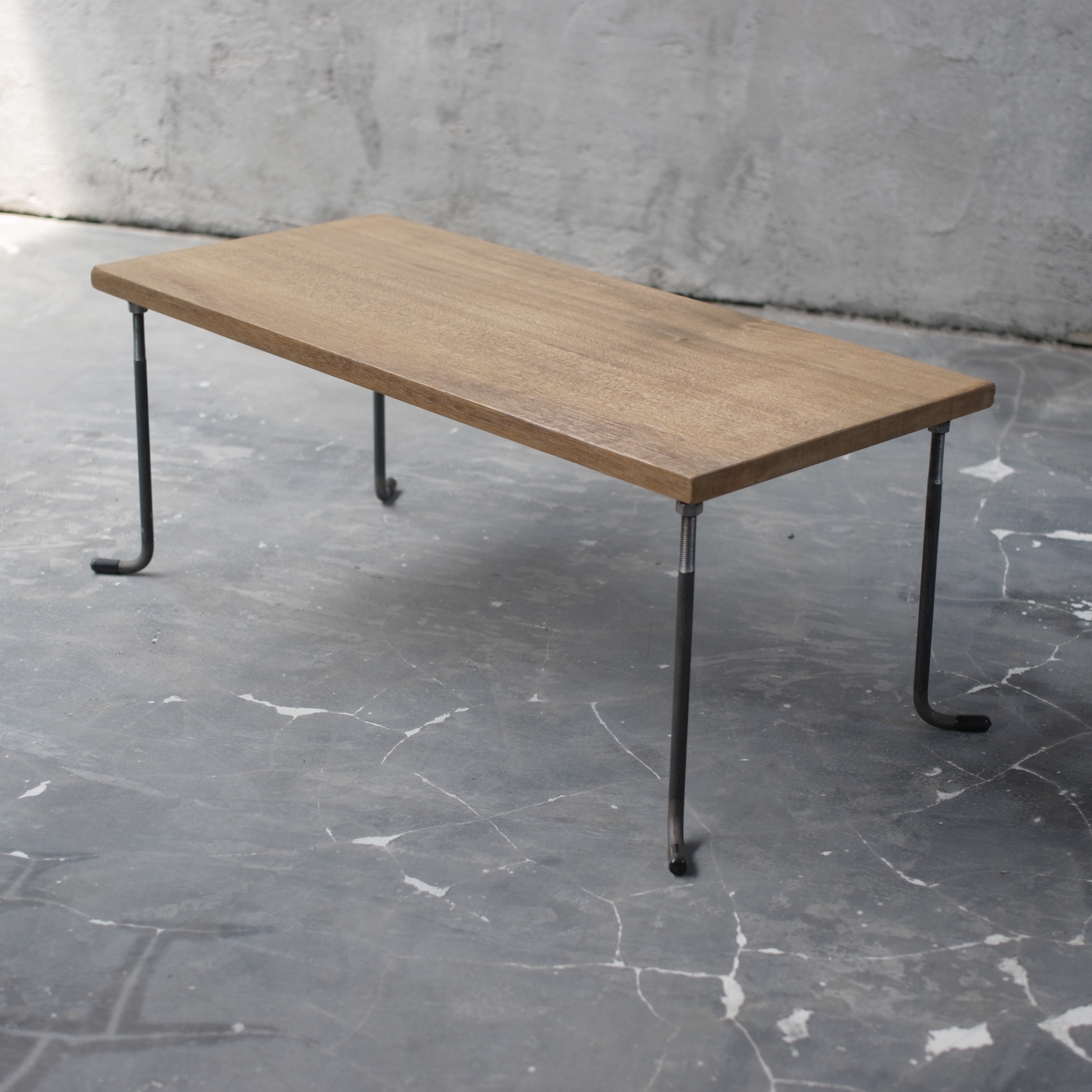 【現品販売】wood iron table 32.5*81.5*36.5 アイアン ローテーブル 鉄脚 鉄  tab42
