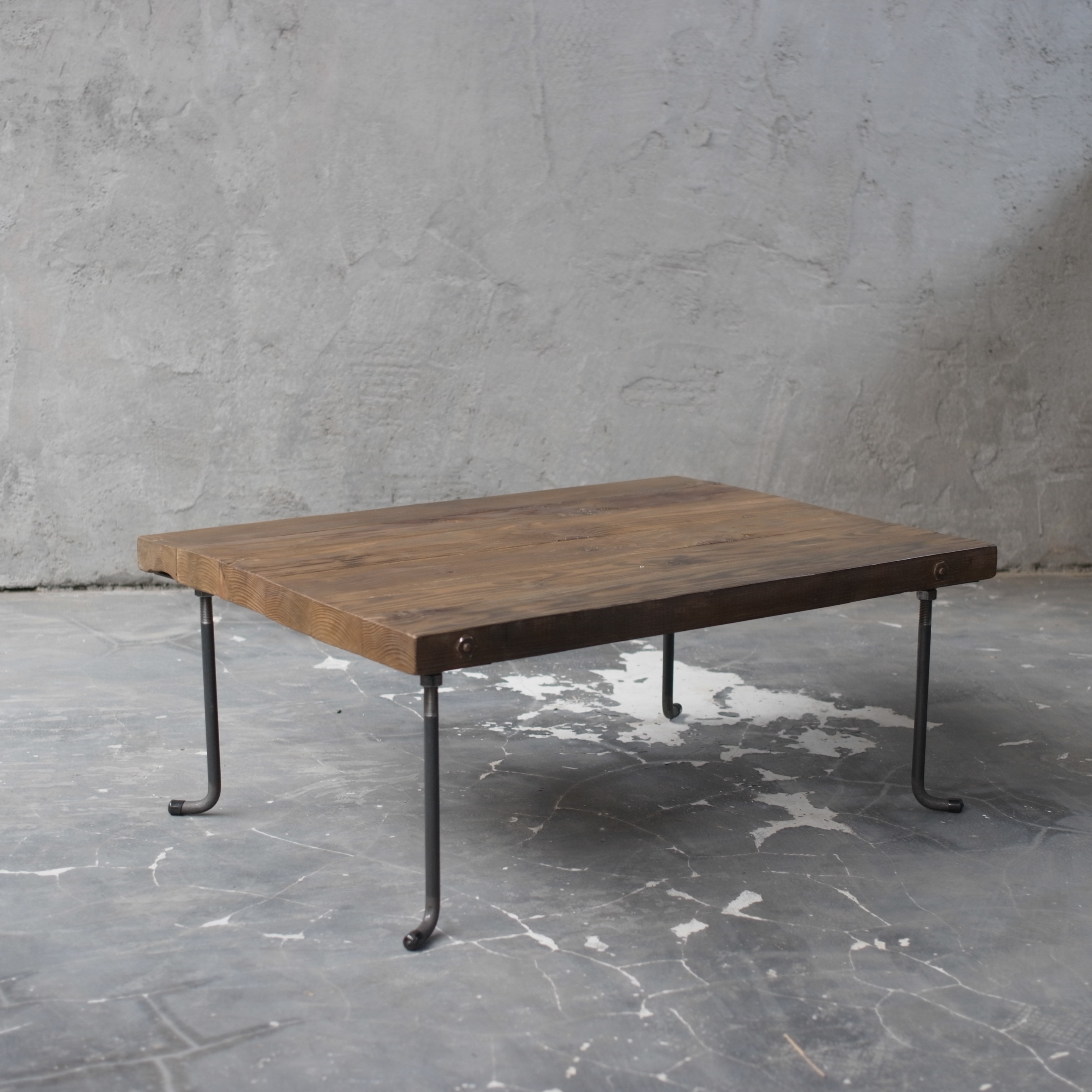 SALE【現品販売】wood iron table 34.5*86.5*60 アイアン ローテーブル テーブル t46
