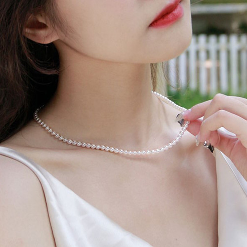 ラコルセア】ノンカラー4-4.5mmアコヤ海水真珠ネックレス カラフルな