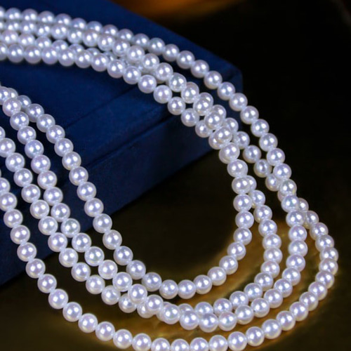 ラコルセア】ノンカラー4-4.5mmアコヤ海水真珠ネックレス カラフルな