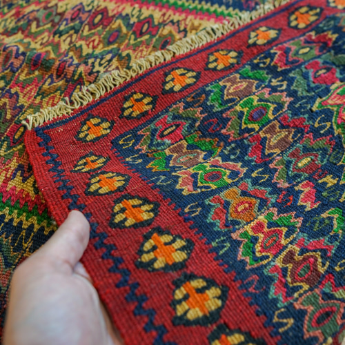 92×64cm セネ（サナンダジ）ペルシャ 手織りキリム 92×64cm セネ（サナンダジ）ペルシャ 手織りキリム カーペット・絨毯