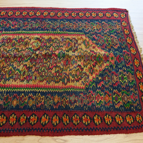 92×64cm セネ（サナンダジ）ペルシャ 手織りキリム 92×64cm セネ（サナンダジ）ペルシャ 手織りキリム カーペット・絨毯