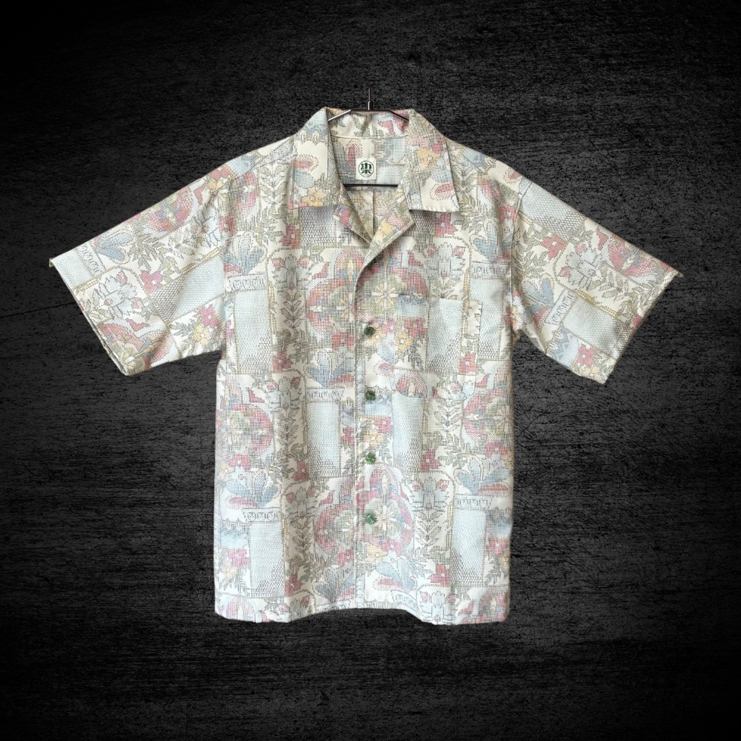 洗える着物のアロハシャツ【正絹】　織・ヨーロッパ　メンズMサイズ 28,105円