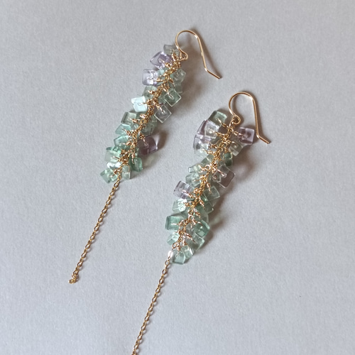 427 14kgfフローライト・アメジストのチャーム 427 14kgfフローライト・アメジストのチャーム