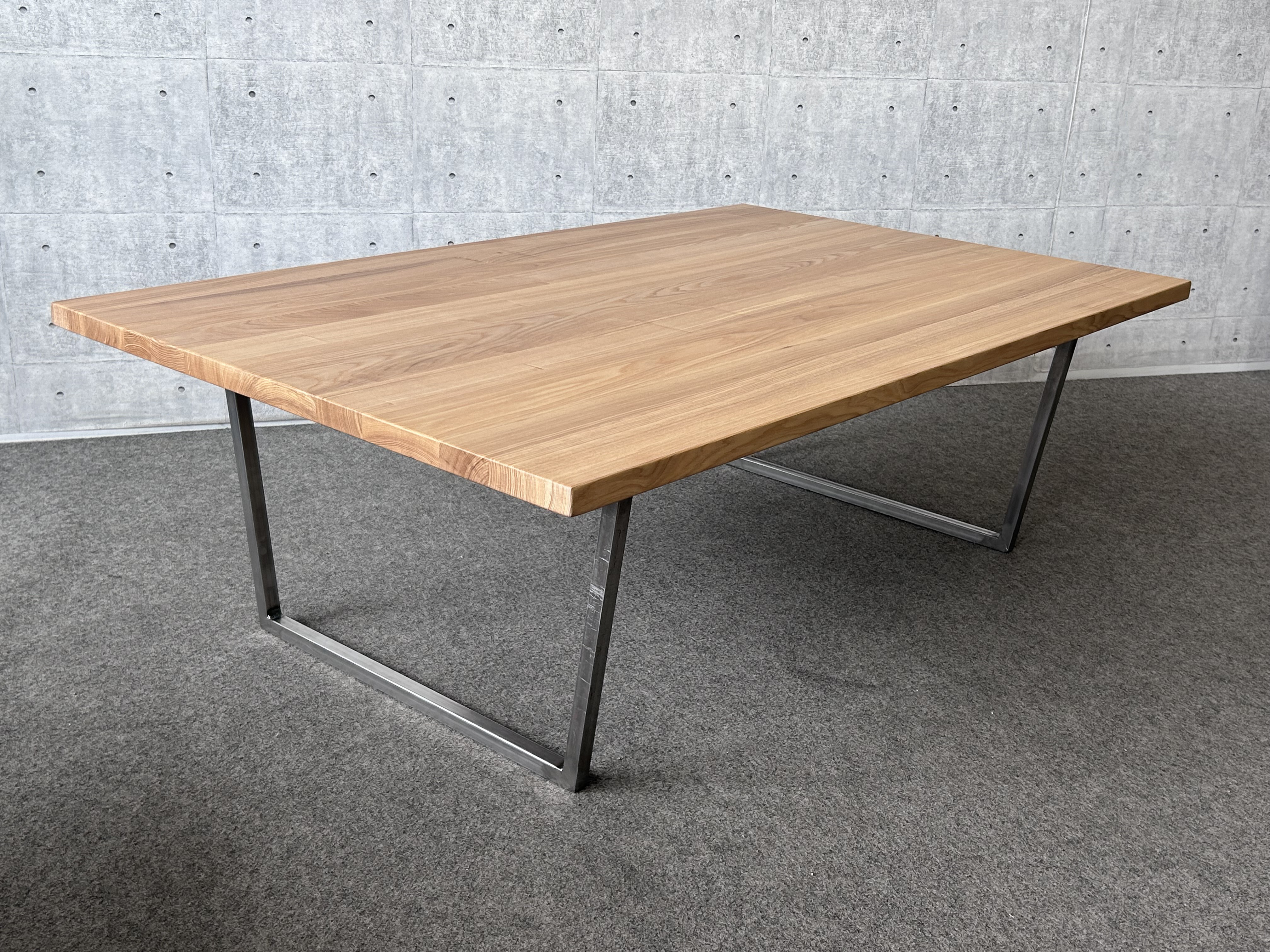 アイアン家具　120×75 タモ無垢板　ローテーブル