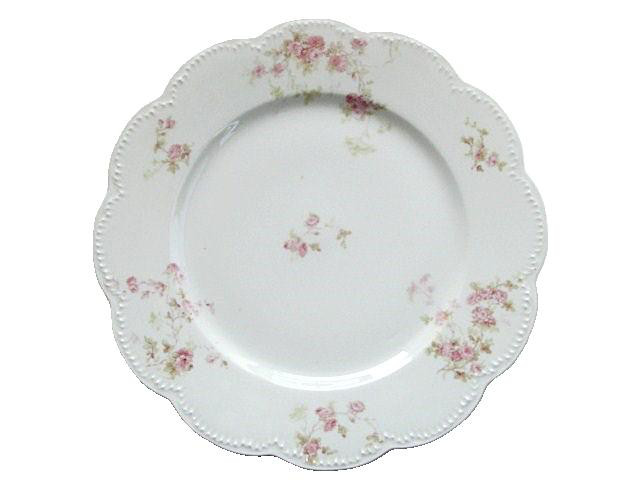 アビランド プレート ピンクローズ C アンティーク HAVILAND リモージュ 可憐な薔薇柄 ディナー皿