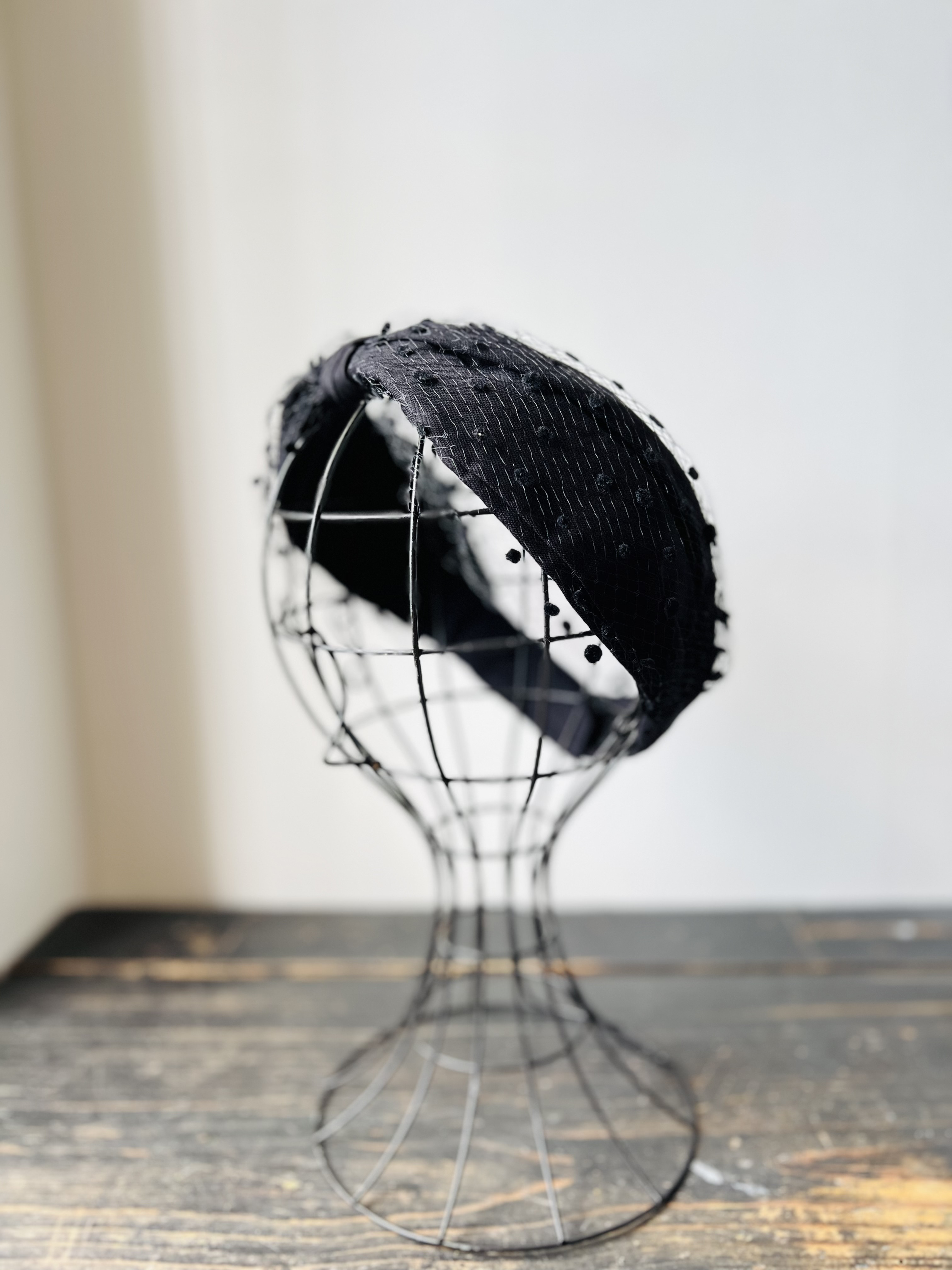 痛くないターバン! 水玉ネット