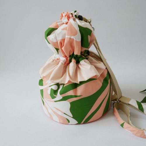 イプケースフリル サーモンピンク×グリーン フラダンス 楽器ケース