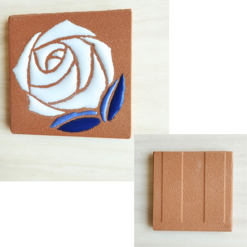 1点物 かわいい 小さめタイル5cm角 ハンドメイドアートタイル