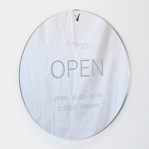 OPEN・CLOSE看板 サインボード 店舗看板 ネームプレート ミラー