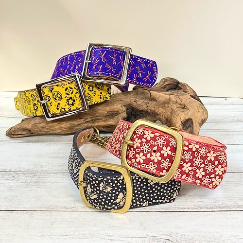 美錠付ハーフチョーク【印傳】