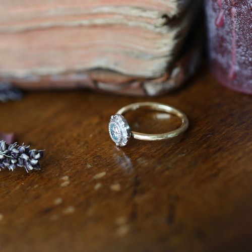 MONAKA ブルーダイヤリング　K 18YG MONAKA ブルーダイヤリング K 18YG - メルカリ