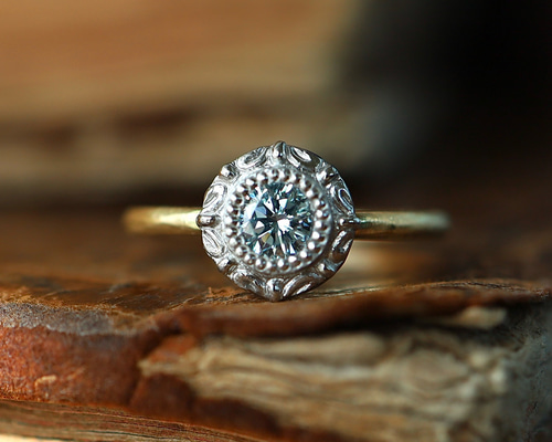 e.m. イーエム　K18ブルーダイヤリング　9号 e.m. イーエムK18ダイヤ／ブルーダイヤリング9号