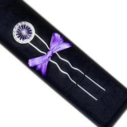 東京切子かんざし　輝煌　～きこう～　紫 2枚目の画像