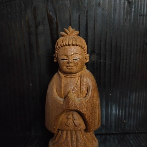 木彫像 草野房馬助 第255作 木彫り 一刀彫り 仏像 彫刻 彫刻 草野房馬