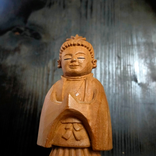 木彫像 草野房馬助 第255作 木彫り 一刀彫り 仏像 彫刻 彫刻 草野房馬