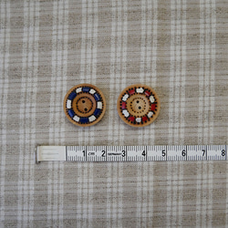 ヴィンテージ　woodボタン　22mm 2個セット 7枚目の画像