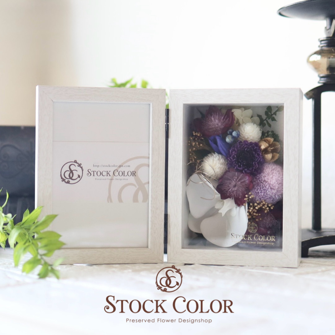 胡蝶蘭とマムのフォトフレーム＊仏花 お盆 お供え ウェディングギフト 両親贈呈 母の日 敬老の日 フラワーギフト