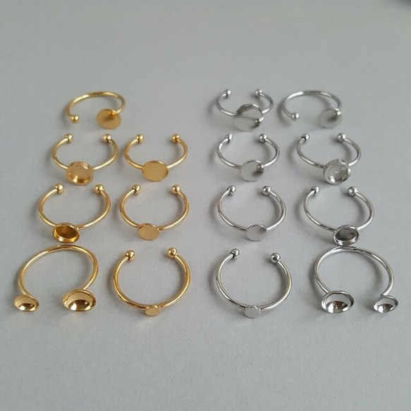[1pcs] NEW 8mm & 6mm カップ  サージカルステンレス リング 金属アレルギー対応 7枚目の画像