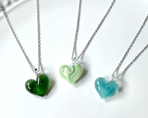 STAFF JEWELRY ハート型グリーンネックレス STAFF JEWELRY ハート型グリーンネックレス