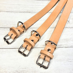 《高級ベンズ革使用》大きいサイズの本革犬・猫用首輪　(25㎜幅)　中型/大型/超大型　【ヌメ】 2枚目の画像