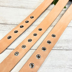 《高級ベンズ革使用》大きいサイズの本革犬・猫用首輪　(25㎜幅)　中型/大型/超大型　【ヌメ】 3枚目の画像