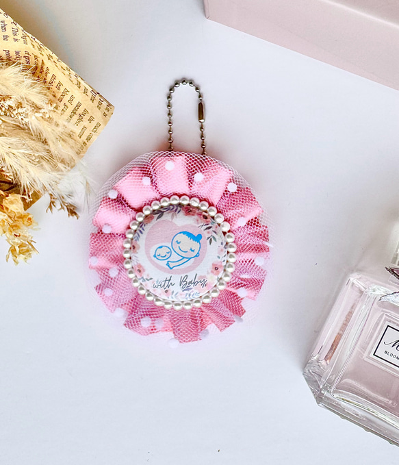 ★☆お名前ロゼット　マタニティマークロゼットオーダー★☆ お名前入り ロゼット 38mm 入園 入学 名札 プレゼント 出産 妊娠