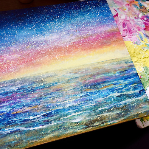 空と海の絵 絵画 むらいさき 通販 19469138｜Creema(クリーマ)