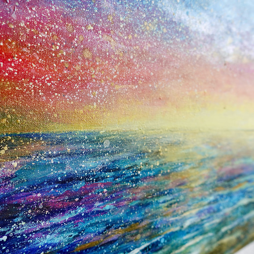 空と海の絵 絵画 むらいさき 通販 19469138｜Creema(クリーマ
