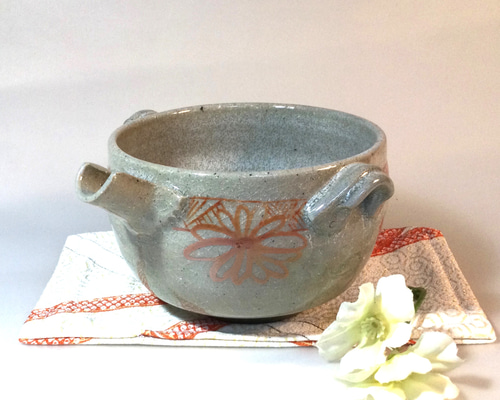 赤絵 手作り陶器 片口花絵小鉢 お椀・ボウル・鉢 陶芸工房 陶楽 通販
