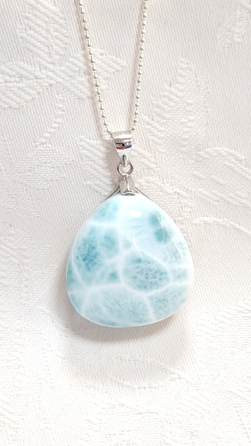 ラリマー◇シルバー925◇癒し◇ペンダントトップ◇天然石