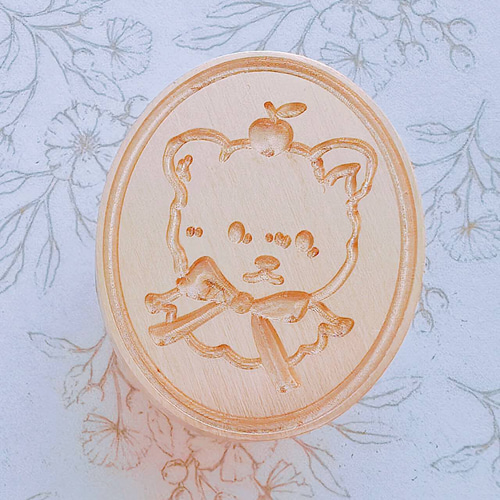 30mm お絵描きクマちゃん シーリングスタンプ ヘッド テディベア
