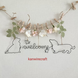 ワイヤーアート ワイヤークラフト リース シマエナガ welcome