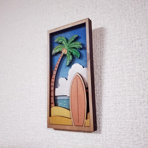 ウォールアート 夏 インテリア 壁 飾り 海 ヤシの木