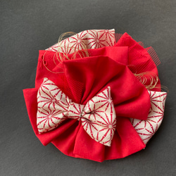 赤 リボン ヘッドドレス 髪飾り 七五三 成人式 その他ヘアアクセサリー