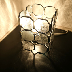 ✴︎:.｡再販♪ 黄色の八角形の鏡♪白いお花モチーフ♪ (20size/max22