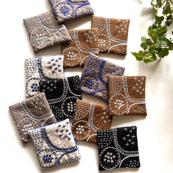 ブラック×グレー　北欧風⭐︎刺し子刺繍コースター(1枚) embroidery coaster 5枚目の画像