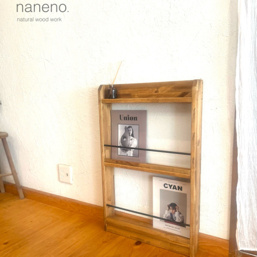 ◎在庫あり SALE ¥4800→¥3800 マガジンラック 店舗什器 絵本棚 壁付け