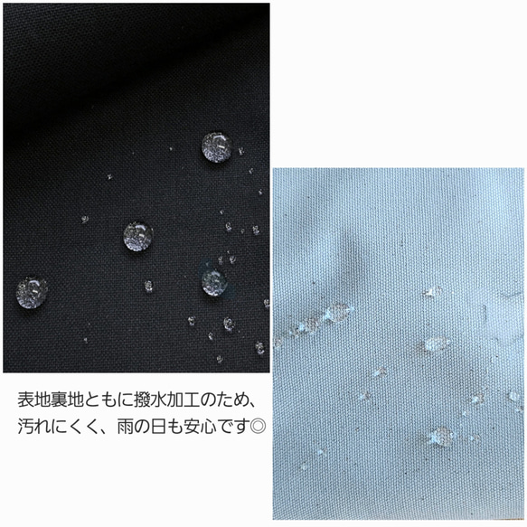 撥水帆布×ぷくまる刺繍のフリルショルダーバッグ│2Way　旅行　フェス　肩掛け　斜め掛け 13枚目の画像