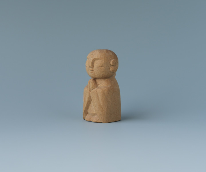 手彫り 彫刻 お地蔵さん 【5体セット】木製 約27cm