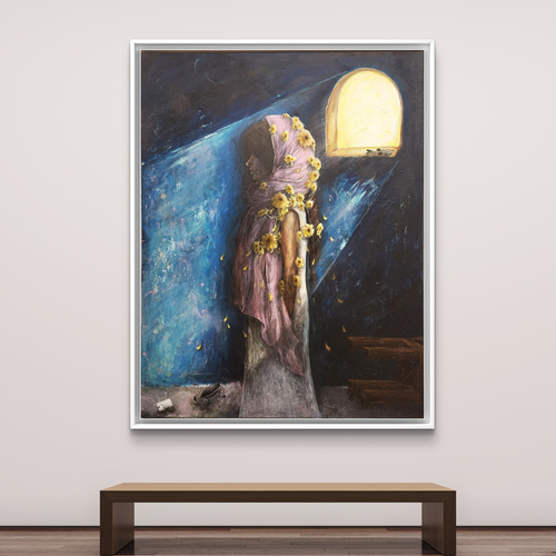 戦場に在る静寂の時 / モダン画 キャンバス 145×112㎝ F80号 原画限り