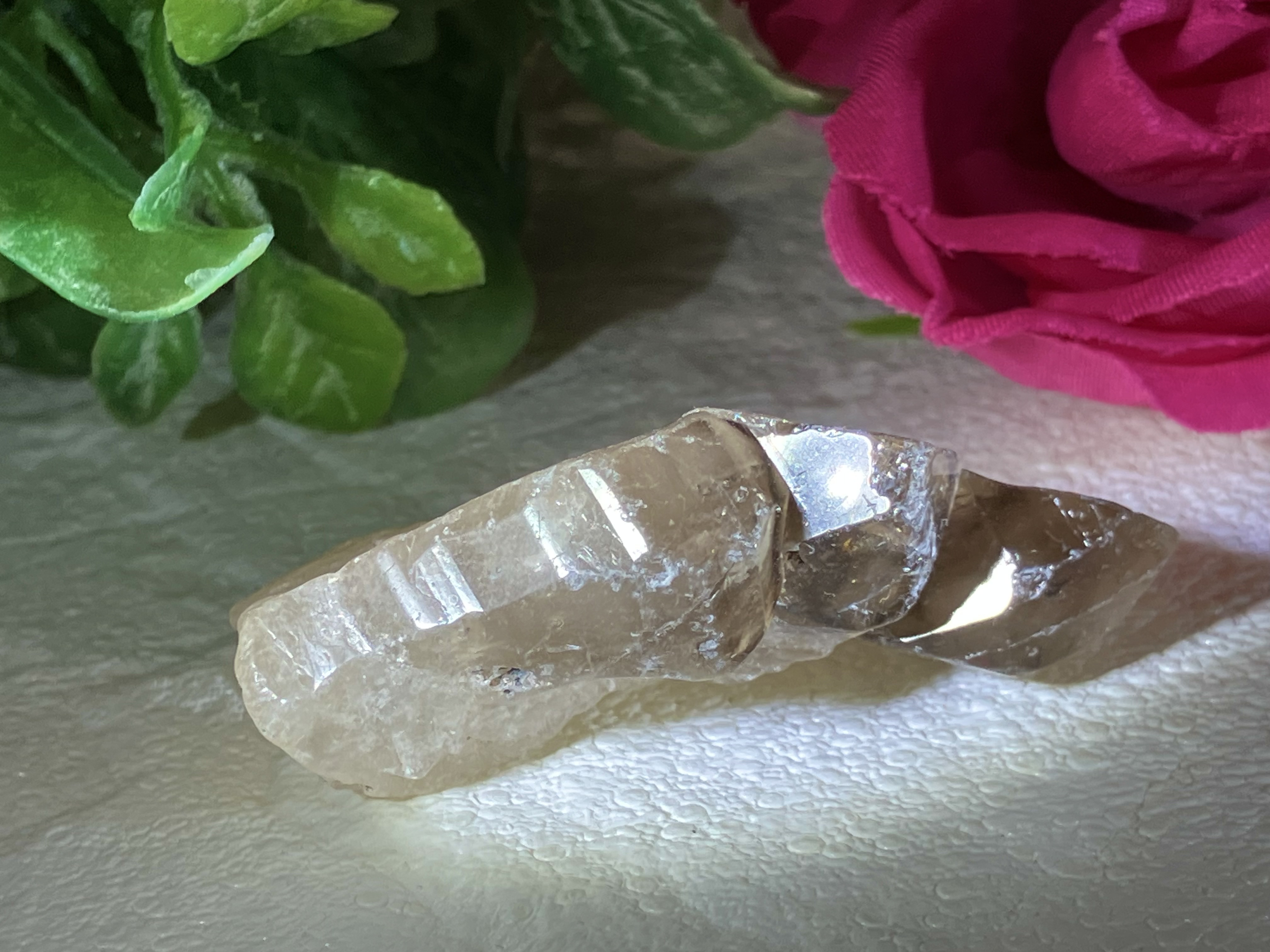 天使のギフト໒꒱　レインボー　スモーキー エレスチャル クォーツ 骸骨水晶　原石