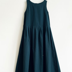 Cotton素材ノースリーブワンピース　* Dark Green * 10枚目の画像