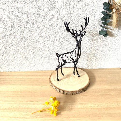◇gotty◇ワイヤーアート　雄鹿 ◇gotty◇ワイヤーアート 雄鹿 ◇gotty◇ワイヤーアート 雄鹿